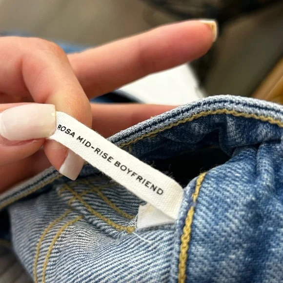 NWT Rag & Bone Rosa Mid - Rise Boyfriend Jean in Bristol 23 - Picture 10 of 16